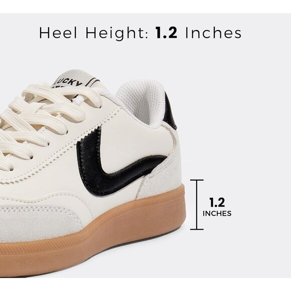 Women's  Black/Beige-Grey Retro Fashion Sneakers Classic Casual Walking Shoes - Picture 2 of 7